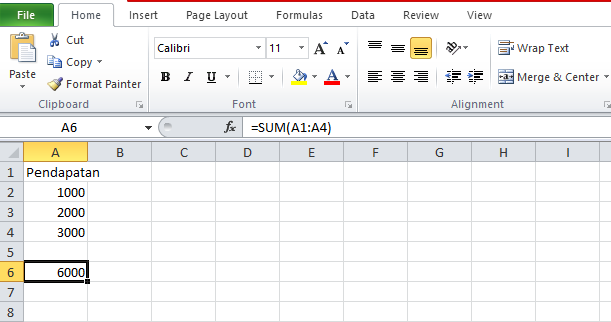 belajar penjulahan excel